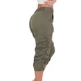 thumbnail image 3 of Capreze High Waist Cargo Pants For Womens Yoga Pants Capri Loose Workout Sweatpants Comfy Lounge Joggers with Pockets Size S-3XL, 3 of 9
