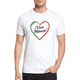 thumbnail image 1 of Playera Blanca Camiseta Unisex Estampada Corazón Viva México, Fiestas Patrias, 1 of 5