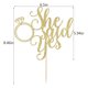 thumbnail image 2 of Cake Topper Palasasa Ella dijo que sí, dorado con brillo, 2 of 5