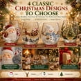 thumbnail image 6 of 3D Christmas Glass Art Cup, Christmas Stemless Wine Glasses, Santa Snowman Reindeer Tree Drinking Glasses for Coffee Cocktails Whiskey Soda, Unique Christmas Gift, 6 of 9