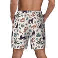 thumbnail image 4 of Uemuo Black Cat And Snake Pattern Mens Swim Trunks Quick Dry Board Shorts with Mesh Lining, Stretch Beach Shorts Quick Dry No-Chafing Board Shorts-Large, 4 of 9