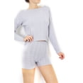 thumbnail image 3 of Ensemble de Sport 2 Pcs Haut Court Tricoté pour Femmes, 3 of 4