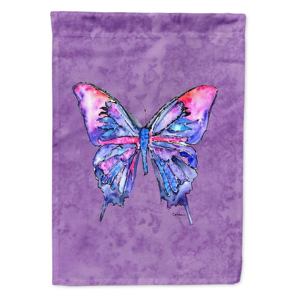 Carolines Treasures 8860-FLAG-PARENT Butterfly on Purple Flag  multicolor