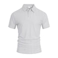 thumbnail image 4 of Men's Summer Cotton Linen Polo Shirts Short Sleeve Mens T Shirts Breathable Casual Golf Tees, 4 of 6