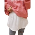 thumbnail image 2 of Women Shirt Extender Adjustable Layered Fake Lower Sweep Half Slips Underskirt, 2 of 8