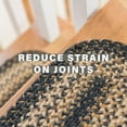 thumbnail image 4 of Homespice Kilimanjaro Premium Jute Braided Stair Tread 8" x 28" (Set of 13) Oval Black Reversible, Natural Jute Yarn Rustic, Country, Primitive, Farmhouse Style, 4 of 9