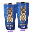 thumbnail image 2 of Autism Awareness German Shepherd Accept Understand Love 30oz Stainless Steel Tumbler Insulated Cup with Lid Alsatian Dog Lover Gifts - 12003, 2 of 5