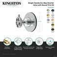 thumbnail image 4 of Kingston Brass KS4031RKX Webb Single-Handle Six-Way Diverter Valve with Knurled Handle and Round Trim Kit, Polished Chrome, 4 of 4