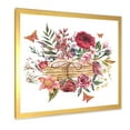 thumbnail image 2 of Designart 'Wildflowers With Vintage Old Letters' Farmhouse Framed Art Print, 2 of 4