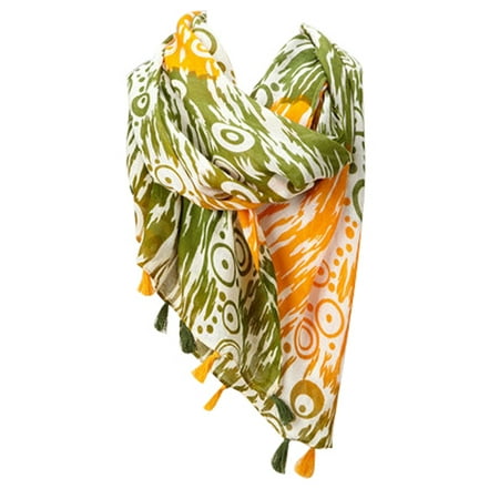 - Amtal Fashion Floral Abstract Design Lightweight Spring Summer Scarfs for Women
