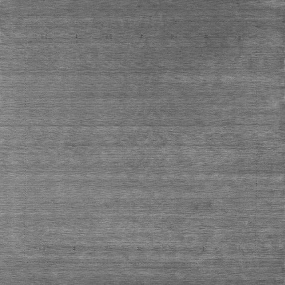 Ahgly Company Indoor Square Abstract Gray Contemporary Area Rugs, 7' Square