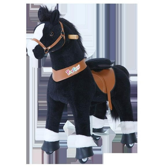 PonyCycle Ux326 Hoof Horse Small Plush Toy&#44; Black & White