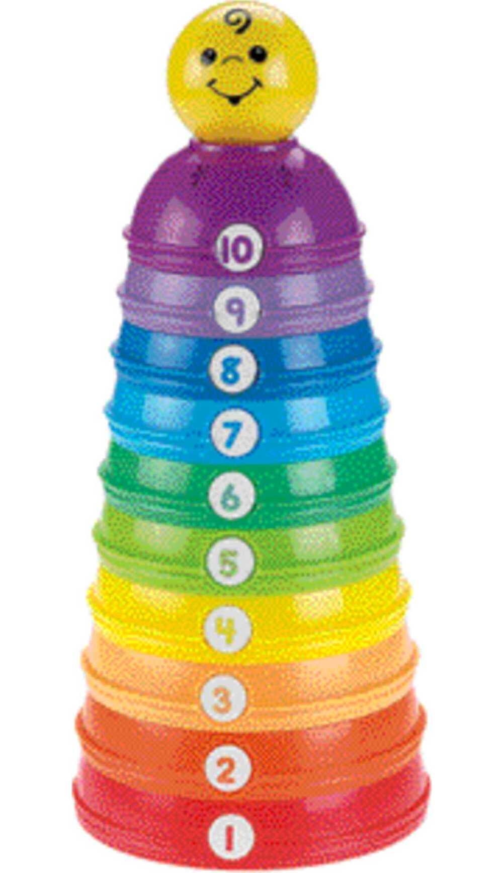 Fisher-Price Baby Stacking & Nesting Stack & Roll Cups, Set of 10 Toys for Infants