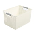 thumbnail image 1 of Yuarrent Caja de plástico duradera - Organizador de almacenamiento apilable para habitación o dormitorio Ahorre espacio cuando no esté en la Almacenamiento y organización del hogar blanco METRO, 1 of 6