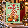 thumbnail image 6 of Purgmipth Sweet Holidays Christmas Garden Flag, Double-Sided Gingerbread House Pumpkin Outdoor House Flag for Porch Yard Decor, 28 x 40 Inch, 6 of 8