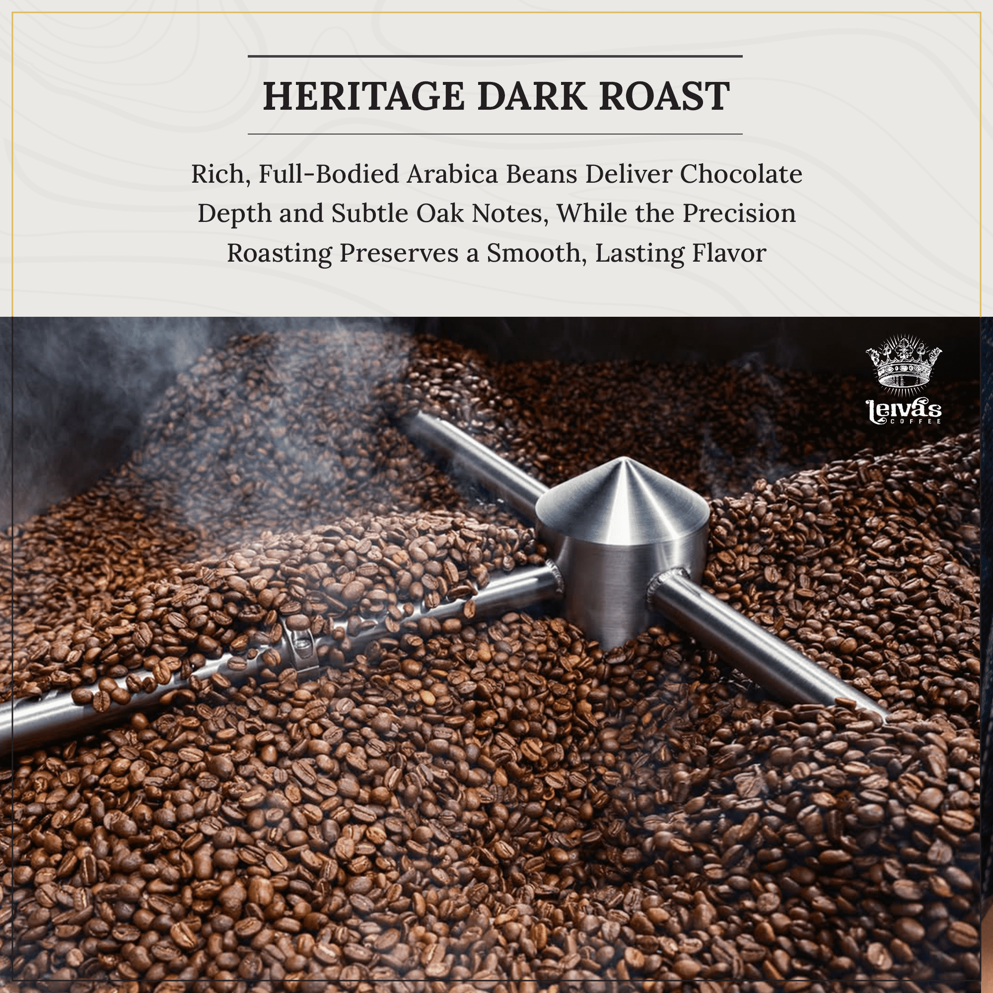 LEIVA'S COFFEE - Whole Bean Dark Roast - Abuelo Fuerte - Guatemalan - Dark Chocolate, Smoky, Caramel - 8oz