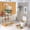 style-261, variant on 4 Piece Decor Shower Curtains Sets Personalised Sleigh Rabbit Bathroom Decor Set with Non-Slip Rugs Toilet Lid Cover And Bath Mat Personalized Gifts 12 Plastic Hooks for Bathroom Decor Set