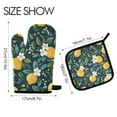 thumbnail image 2 of Yayeee Oven Mitts and Pot Holder Set of 4 Heat Resistant Kitchen Gloves Baking Hot Pad, Yellow Lemons, 2 of 5