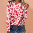 thumbnail image 1 of Pntutb Mujer Moda Suelta Manga Larga Cuello Redondo Blusa Navidad Impresión Camiseta tops Pntutb Pntutb-3551, 1 of 4