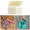 thumbnail image 4 of Juego de llaveros acrílicos con alfileres y tornillos para hacer joyas, accesorios para llaveros. oro, 4 of 6