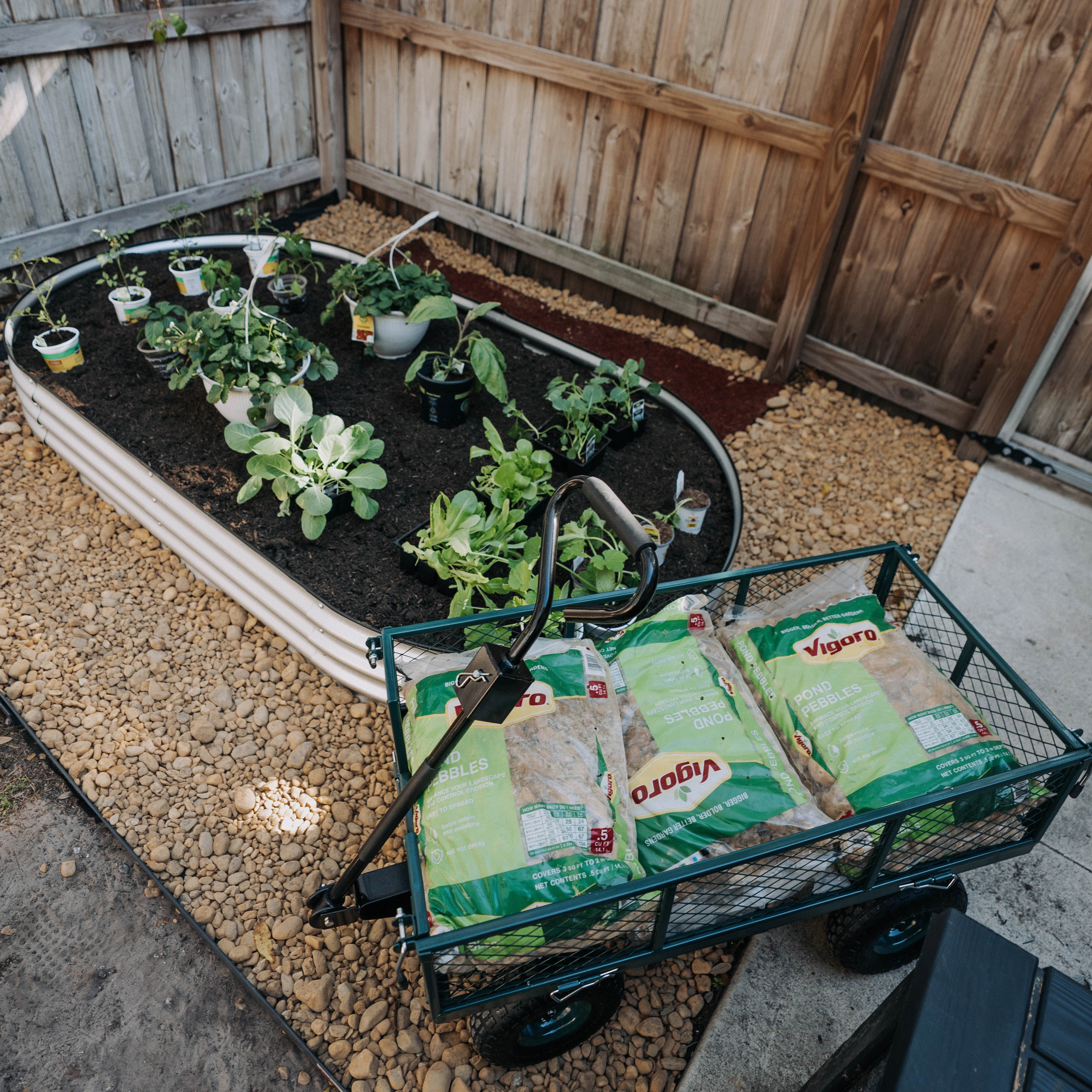 Backyard Expressions Home Galvanized Raised Garden Bed Kit 8x4x1ft, Planter Box Raised Garden Beds Outdoor, Easy Assembly Metal Raised Bed for Gardening Vegetables, Fruits, Flowers - Silver