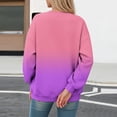 thumbnail image 4 of Fengactive Sweatshirt for Women Gradient Long Sleeve Shirts Casual Loose Crewneck Pullover Fall Winter Cute Tops, 4 of 5
