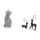 thumbnail image 5 of Figura De Resina De Gato, Adorno De Escultura Animal Para Entrada, Estantería, Dormitorio Y Estatua De Reno Y Ciervo Sentado De Pie, Decoración Del Hogar Para Sala De Estar Y Oficina., 5 of 8
