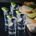 thumbnail image 6 of 4 Pack Clear Shot Glasses - 1 Oz Elegant Round Shotglass Set of 4 - Stable Base, Thermal Shock Resistant - For Hot/Cold Drink, Whiskey, Vodka, Tequila Shots, Cordial, Espresso, 6 of 9