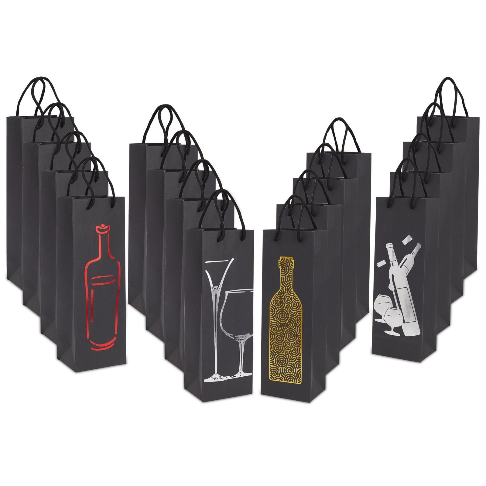 Gift Bags Wine Bottle Champagne Premium Paper Wrap Party Gift All Occasion X12 