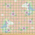 thumbnail image 2 of Ambesonne Fantasy Fabric by the Yard Upholstery, Unicorn Flowers Stars Art, 1 Yard, Blush Pistachio Green, 2 of 5
