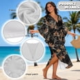 thumbnail image 4 of XYZCANDO Women Kaftan Dresses Plus Size V-Neck Batwing Sleeves Beach Cover Up Black Camo Hunting Caftan Dress Swimsuit Coverup for Women Bathing Suit Coverups Swim Cover Up Beach Wear, 4 of 7