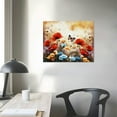 thumbnail image 3 of JEUXUS Blooming Poppies Large Colorful Flowers Pictures Paintings on Canvas Wall Art Modern Stretched and Framed Floral Giclee Canvas Prints Artwork for Living Room Bedroom20x16in, 3 of 4