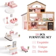 thumbnail image 4 of Juego de muebles Dollhouse ROBOTIME de madera con 29 muebles para muñecas de 10 a 15 cm, 4 of 9