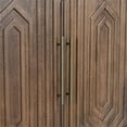 thumbnail image 6 of Pemberly Row Mango Wood Geometric Pattern Carved Bar Cabinet in Brown, 6 of 12