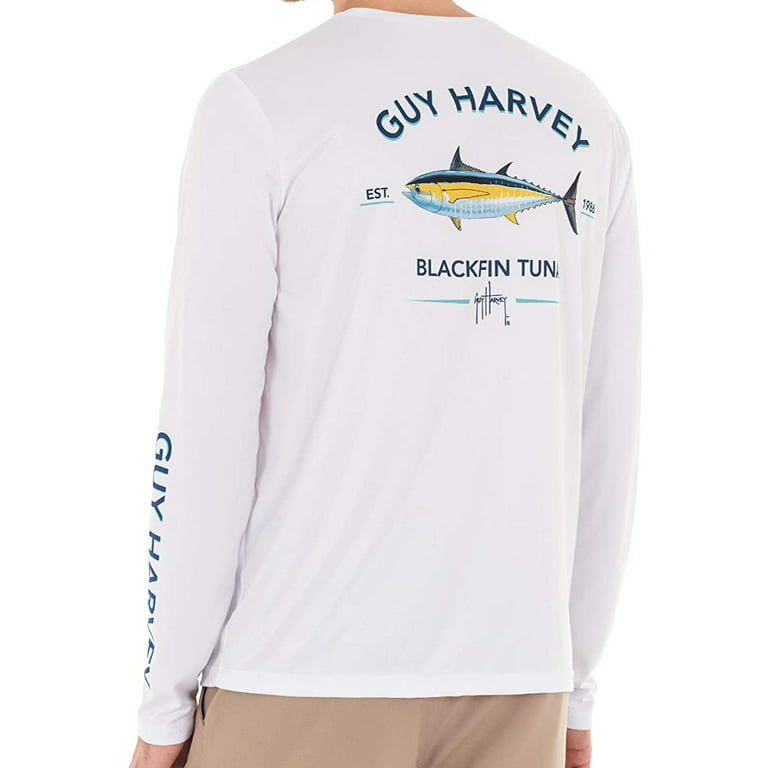 Guy Harvey Men's Long Sleeve Fishing Shirt Sun Protection UPF 50