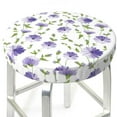 thumbnail image 3 of Fotbe Purple Chicory Stool Covers Round,Waterproof Round Bar Stool Covers Bar Chair Covers Washable Stool Cushion Slipcover for 12-14 Inch Chair-13 inch, 3 of 7