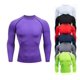thumbnail image 1 of M Ropa de Fitness para hombre, mangas largas ajustadas deportivas, elástico de secado rápido, camiseta de compresión para correr, fondo de ciclismo, 1 of 2