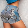 thumbnail image 4 of Fuzoiu Horses Running Through The Water Print Women's Workout Shorts,Workout Biker Shorts Women,Exercise Fitness Shorts,Scrunch Short, Athletic Shorts for Gym Yoga Running Sport Active-Medium, 4 of 8
