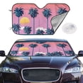 thumbnail image 2 of Kdxio Beach with Palm Trees Print Windshield Sun Shade,UV Rays and Sun Heat Protection,Sunshade for Car Windshield,Car Shade Front Windshield -, 2 of 6