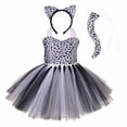 thumbnail image 1 of Vestido Para Niñas, Ropa Para Niñas, Trajes De Animales Para Niños, Traje De Cosplay, Trajes De Vestir De Gasa, Gris Odeerbi LM103-2335, 1 of 8