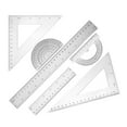 thumbnail image 3 of KAKOWELY student geometry set 6pcs Student Geometry Set Includes Protractor Triangle Rulers Semicircular Ruler and Straight Ruler, Clear Plastic Measuring Tools for School Office, 3 of 5