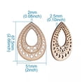thumbnail image 2 of U8MO 200pcs Undyed Wood Big Pendants Wheat Drop Charms DIY Earring Making 67.5x51mm, 2 of 9