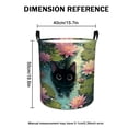 thumbnail image 2 of Cat Swimming Among Lotus Print Extra Large Foldable Laundry Basket  Stylish  Easy to Use for Bedroom Bathroom  Laundry Room  Oxford Fabric Storage Bin, 2 of 9