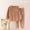 Khaki, variant on Amidoa Boys Girls 2 Piece Outfits Summer Clothes Soft Short Sleeve Solid Color T Shirts and Casual Shorts Kids Clothing Sets Pink Size 3T