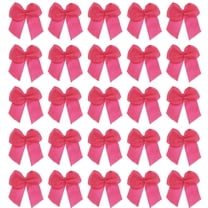 Uxcell 1 Inch Mini Satin Ribbon Bows, 200 Pcs Bowknot Flowers DIY Craft Ribbon Appliques for Gifts Rose Red