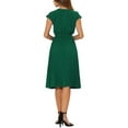 thumbnail image 3 of INSPIRE CHIC Women's Pleated Dress Crew Neck Sleeveless Tie Waist A-Line Dresses XL Green, 3 of 6