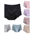 thumbnail image 5 of Women's Sexy Lace Panties High-Rise Tummy Control Lingerie Underwear Briefs Floral Lace, 5 of 5