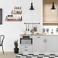 thumbnail image 3 of NEX Wall Shelves, Floating Shelves Set Of 3, Paulownia Wood Board With Metal Rack Brackets Brown (Nx-Hk21-30S), 3 of 7