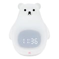 thumbnail image 1 of Precioso reloj despertador de silicona con forma de oso y luz nocturna para niños, suave, 3 horas de carga. Luz natural, 1 of 8