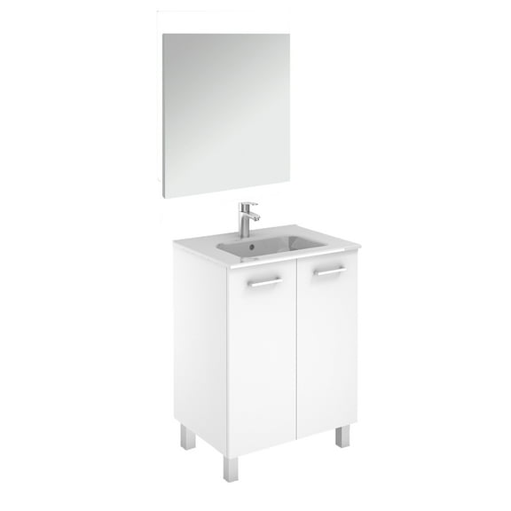 Ws Bath Collections Logic 60 Pack 1 Logic Vanities 24" Free Standing Single Basin Vanity